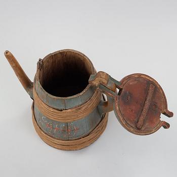 a swedish wooden jar from the 19th century.