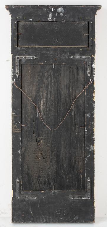 SPEGEL, sengustaviansk, omkring 1800. Höjd 95,5cm.