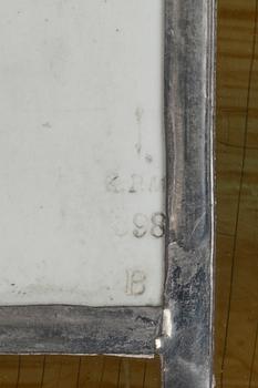 LITOFANIER, 2 st. Märkta KPM. Infattade i blyglas.