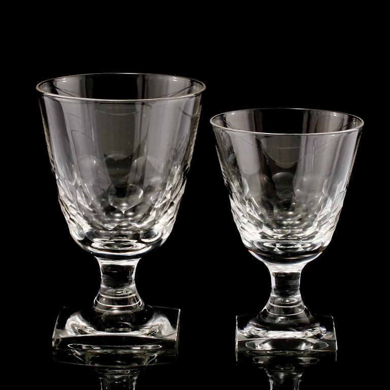 GLASSERVIS, 70 delar, "Ekeberga", Kosta, 1900-talets andra hälft.