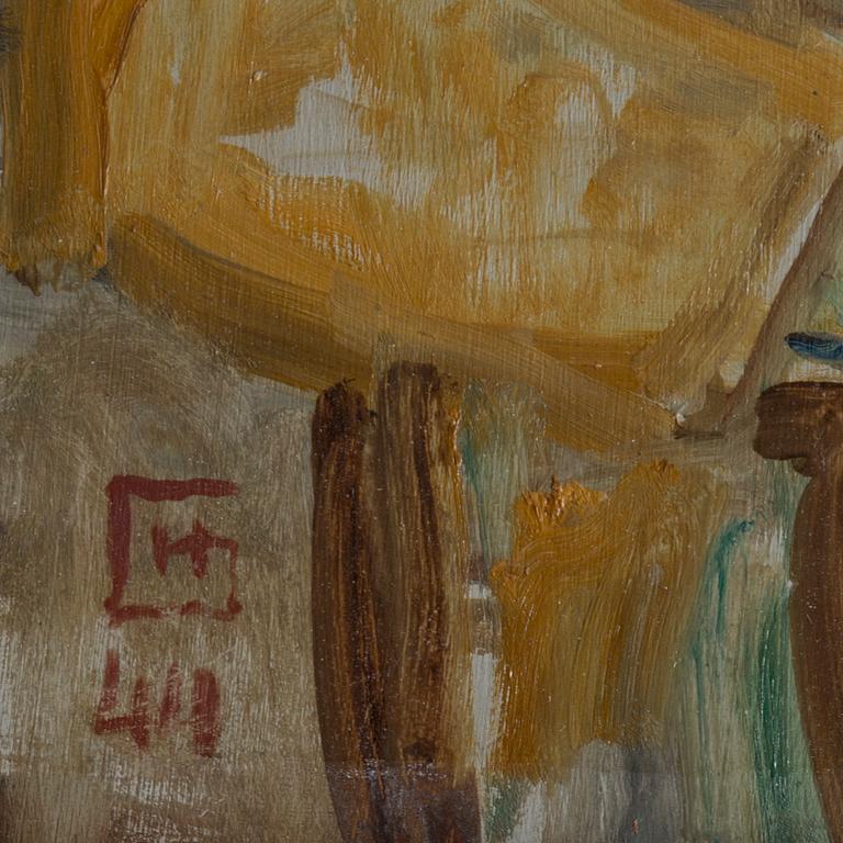 HUGO GEHLIN, Oil on åanel, signed and dated -44.