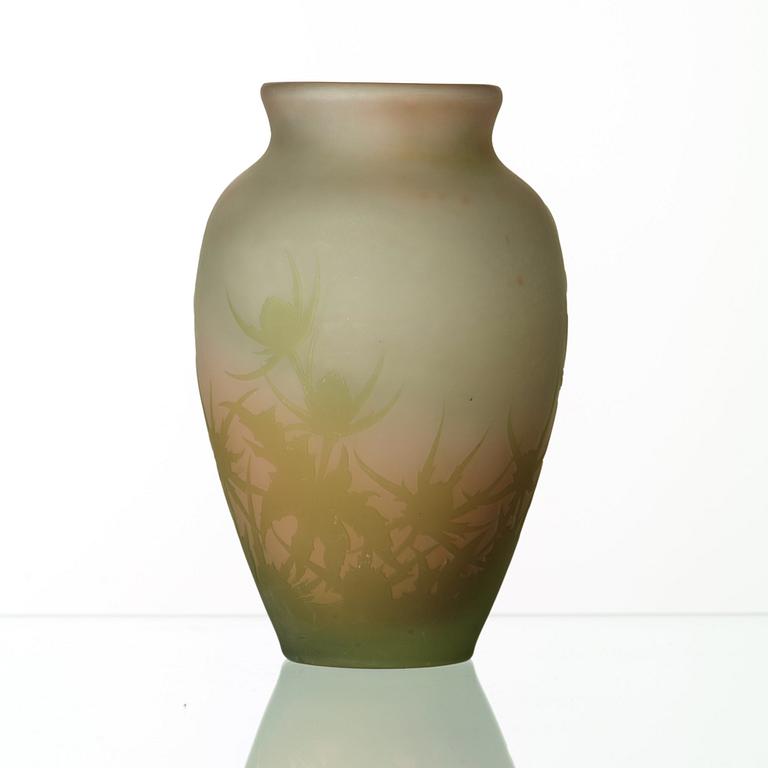 Emile Gallé, an Art Nouveau cameo glass vase, Nancy, France.