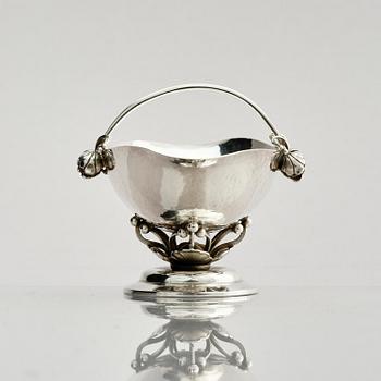 Georg Jensen, a sterling silver salt cellar, Copenhagen, Denmark 1933-1944.