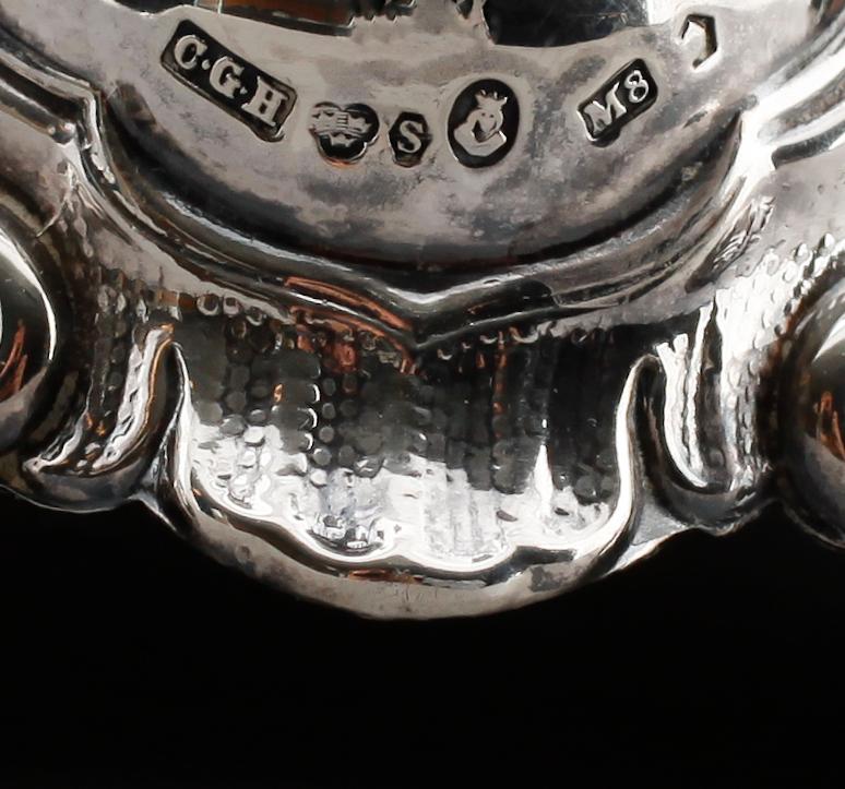 LJUSSTAKAR, 1 par, silver, CG Hallberg, Stockholm 1938.