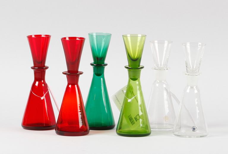 SNAPSKARAFFER, 6 st. Glas. Reijmyre.