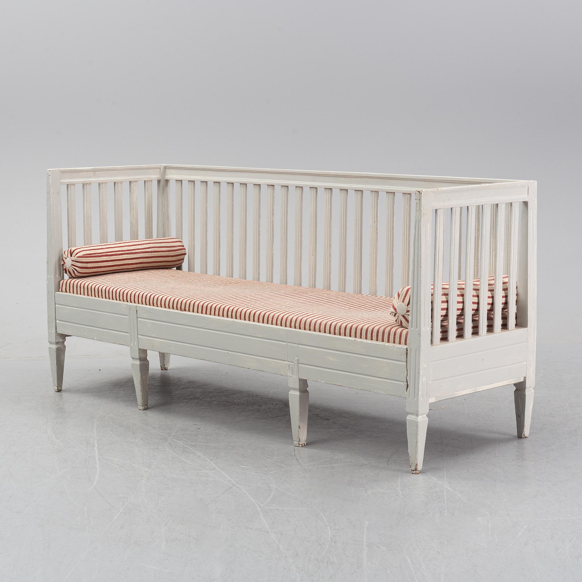 A painted Gustavian style sofa, 19th Century.