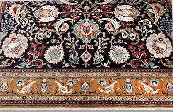 A carpet, Figural Silk Qum, ca 309 x 200 cm.