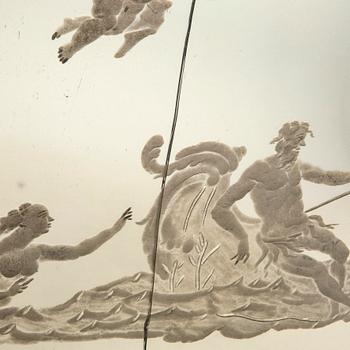 A gilded Louis XV style mirror around 1900.