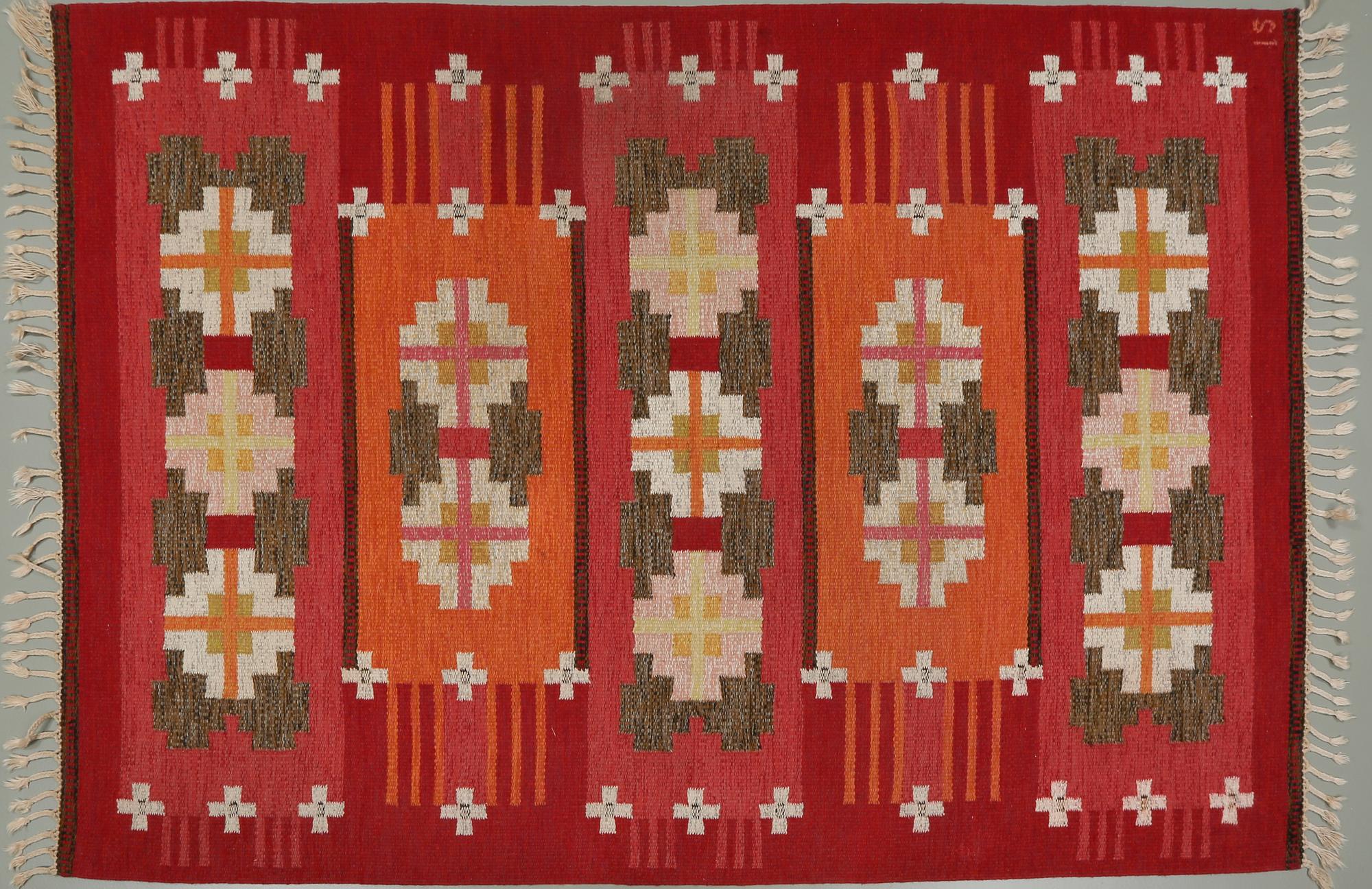 MATTA, rölakan, Ingegerd Silow, monogramsignerad, 1900-talets andra hälft, 244 x 167 cm.