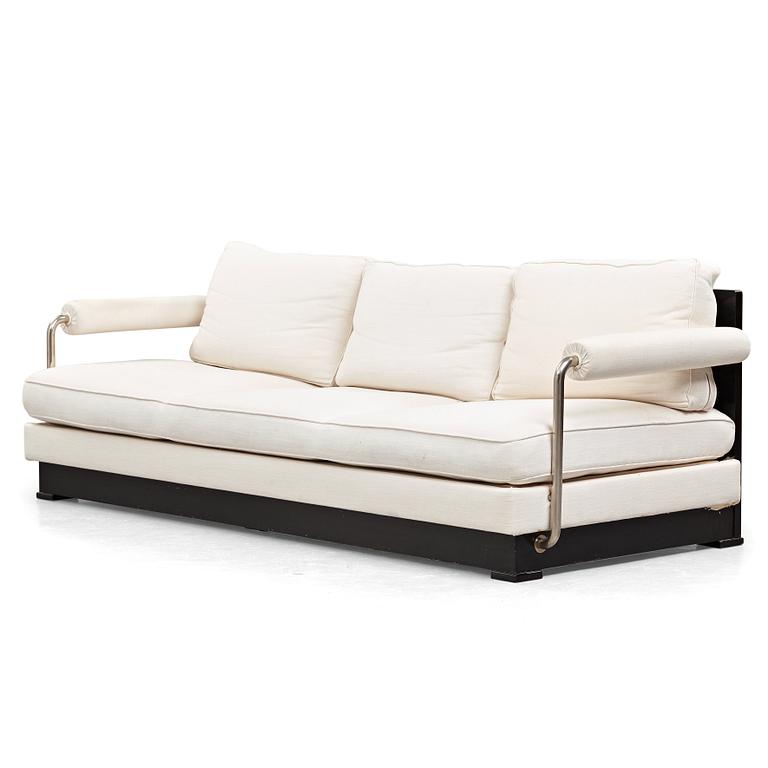 Axel Einar Hjorth, a "Typenko" steel and black lacquered birch sofa, Nordiska Kompaniet, Sweden 1932.