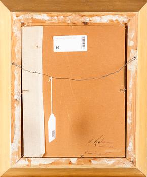 VELI KALIMA, olja på duk, uppfodrad på skiva, signerad och daterad -45.