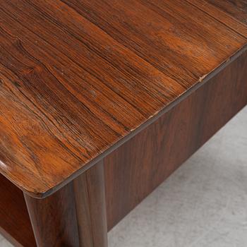 A rosewood-veneered desk, HP Hansen, Denmark, 1950's/60's.