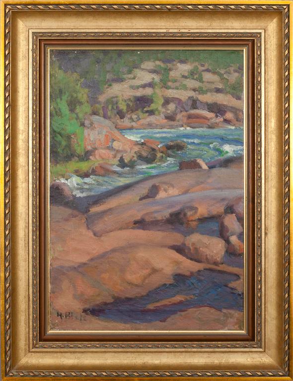 HELMI BIESE, olja på duk, signerad.