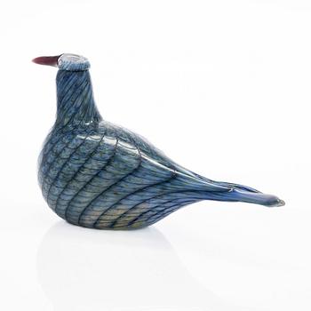 Oiva Toikka, A glass bird, 'Rusee grebe', signed O. Toikka Nuutajärvi.