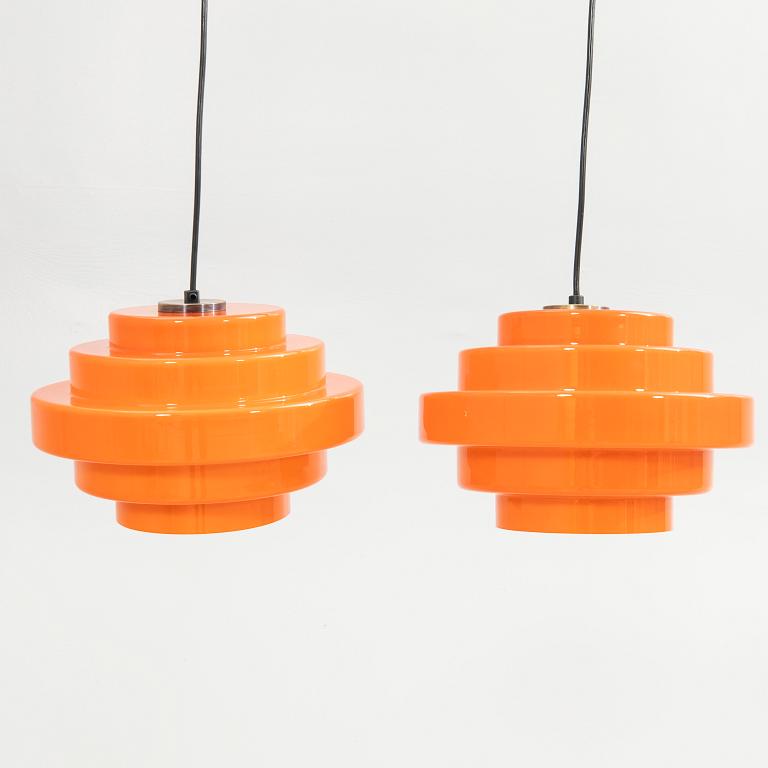 Ceiling lamps, a pair, 1970s.