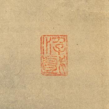 A Chinese ink painting of bamboo, late Qing dynasty/20th Century.