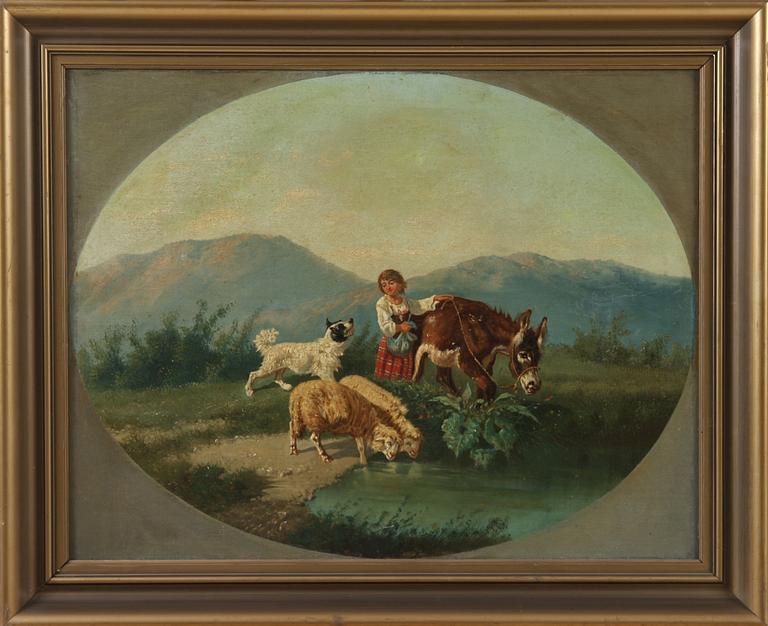 OKÄND KONSTNÄR, olja på duk.