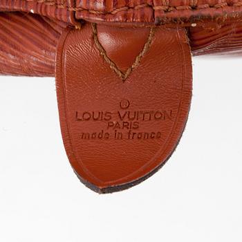 LOUIS VUITTON, a brick red epi weekend bag, "Keepall 60".