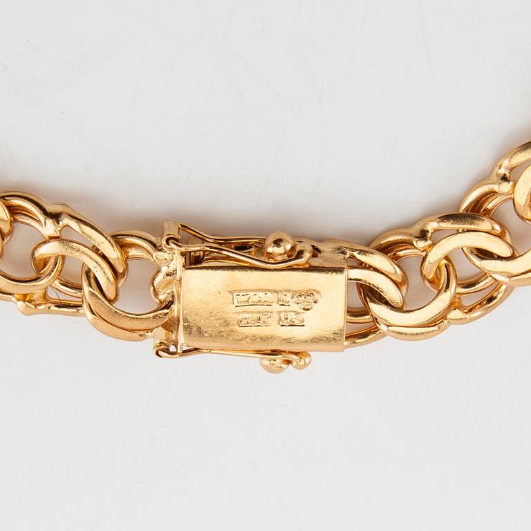 Armband Bismarck-länk 18K guld.