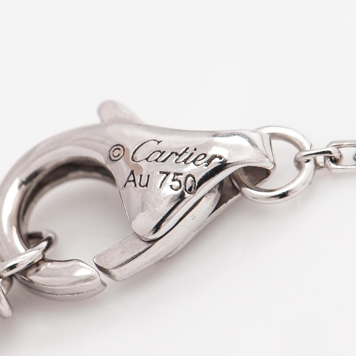 Cartier, an 18K white gold 'C de Cartier' necklace with a brilliant-cut diamond.