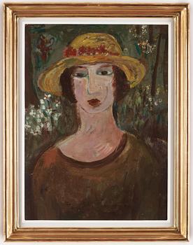 Sven X:et Erixson, Woman in a hat.