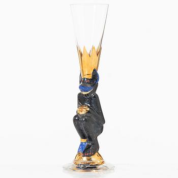 Gunnar Cyrén, schnaps glasses, 6 pcs, so called "Devil glasses", from the Nobel service, Orrefors.
