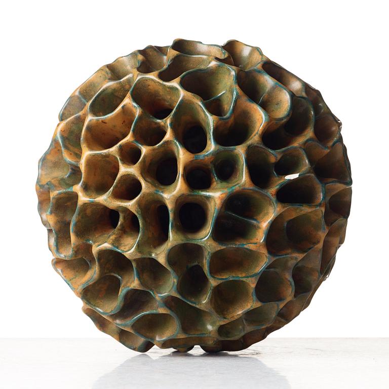 Hans Hedberg, a faience sculpture of a sponge, Biot, France.