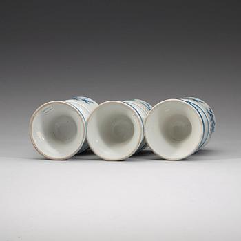 Three presentation stands with covers, Qing dynasty (1644-1912).