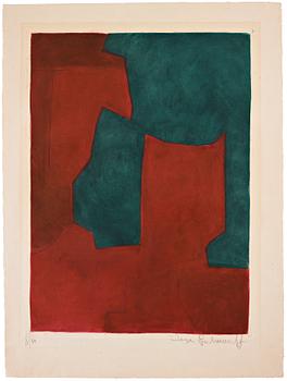 Serge Poliakoff, "Composition rouge et verte".