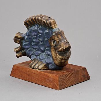 FIGURINER, 7 st, stengods, W Fischer, Ego Stengods, 1960-1975.