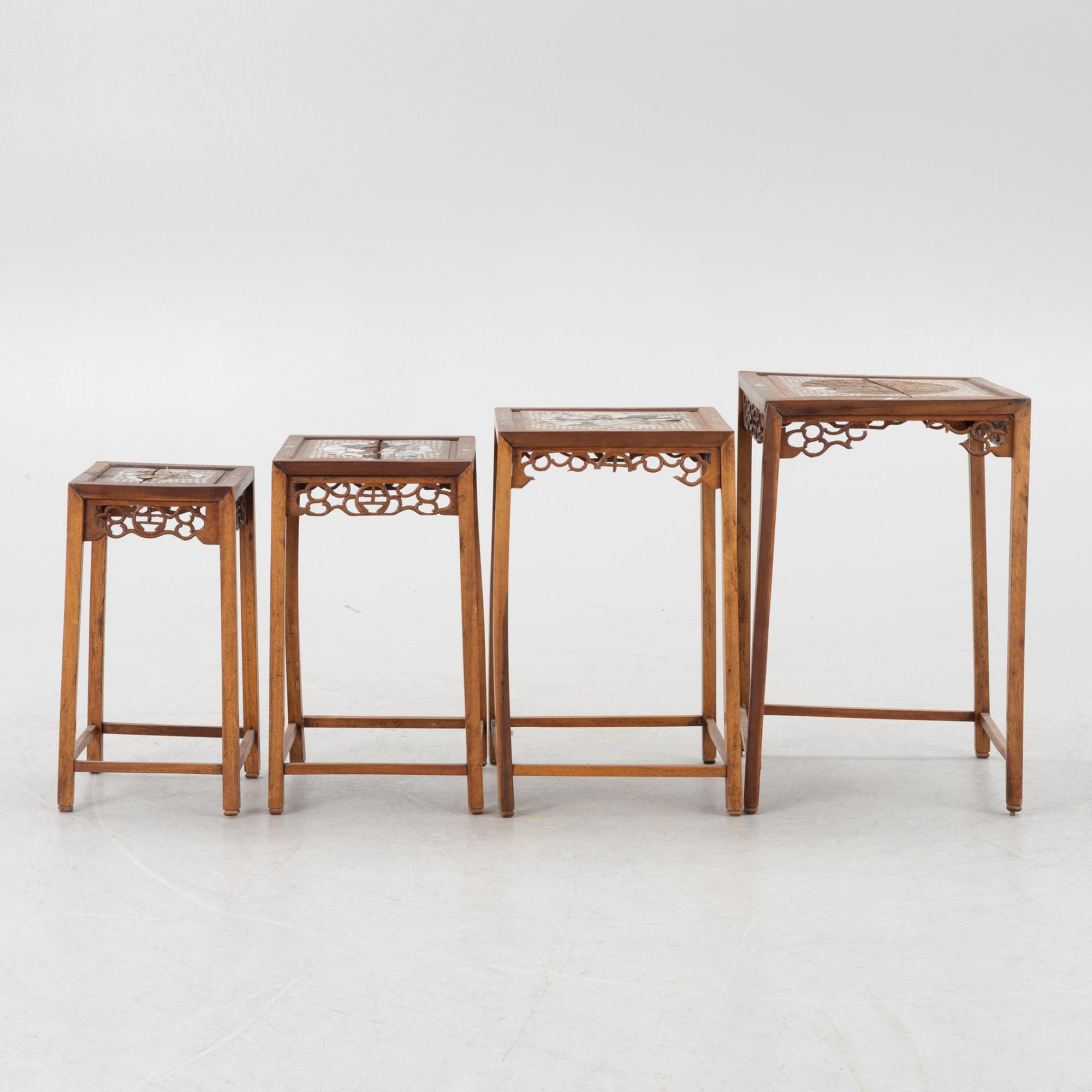 Satsbord, 4 delar, Kina, 1900-talets första hälft.