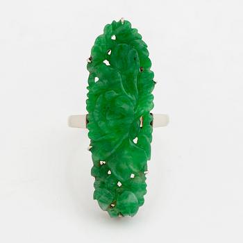 Carved jadeite ring.