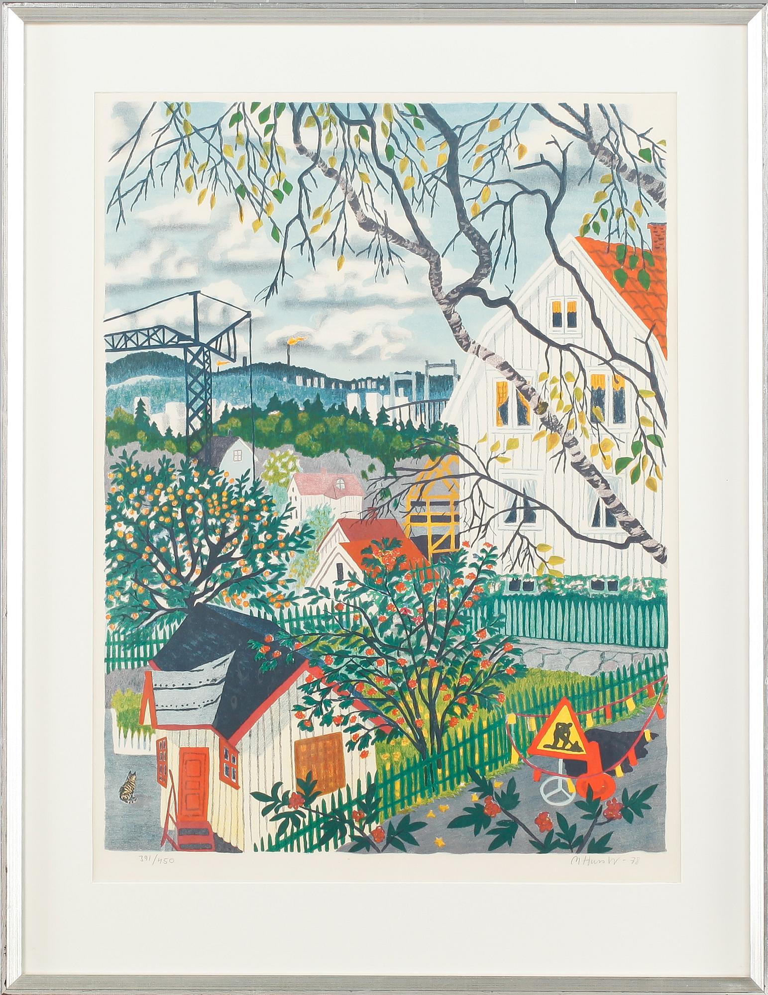 MONA HUSS WALLIN, litografi, signerad, numrerad 391/450 och daterad -78.