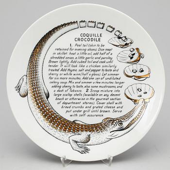 TALLRIKAR, 6 st, porslin, Fleming Joffe Ltd cook plates. espacialy made by Fornasetti Milano, Italien.