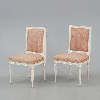 STOLAR, ett par, gustavianska stockholmsarbeten, 1700-tal.