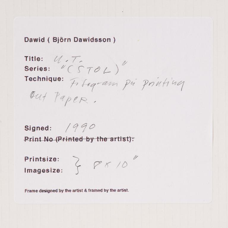 Dawid (Björn Dawidsson), Untitled, from the series "(CHAIR)".