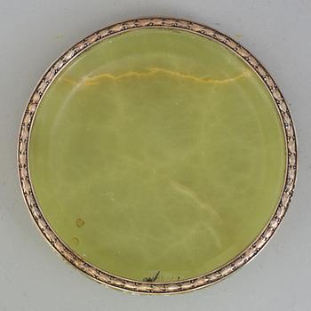 A silver and onyx ashtray by WA Bolin, unclear dating.