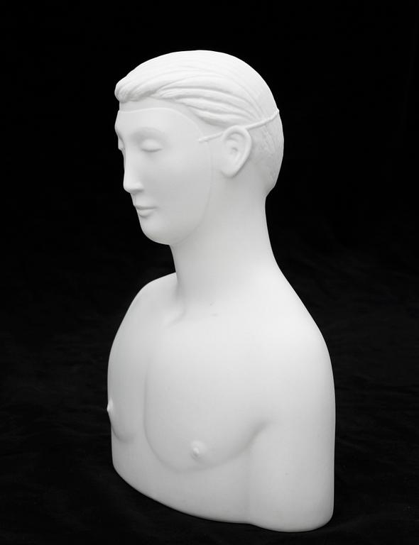 FIGURIN, parian, "Mannen med masken", Stig Lindberg, Gustavsberg, nurm 311/1000.