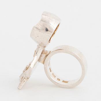 A sterling silver ring by Rolf Karlsson.