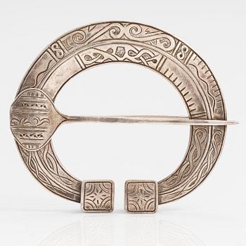 A silver buckle for the ancient Karelian dress. Kalevala koru, Helsinki 1961.