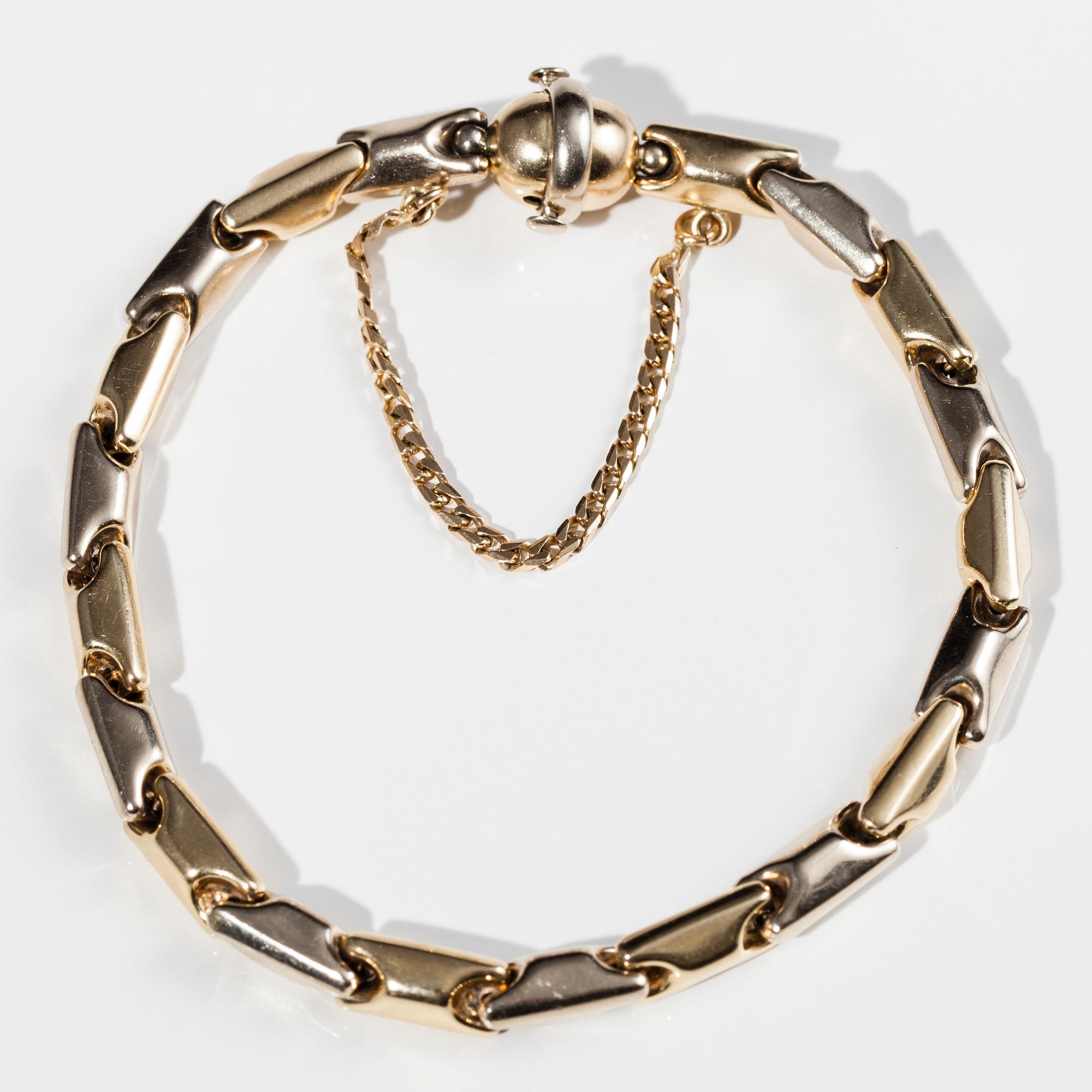 ARMBAND, 14K guld, finska kontrollstämplar 2000. Vikt 13,7 g.