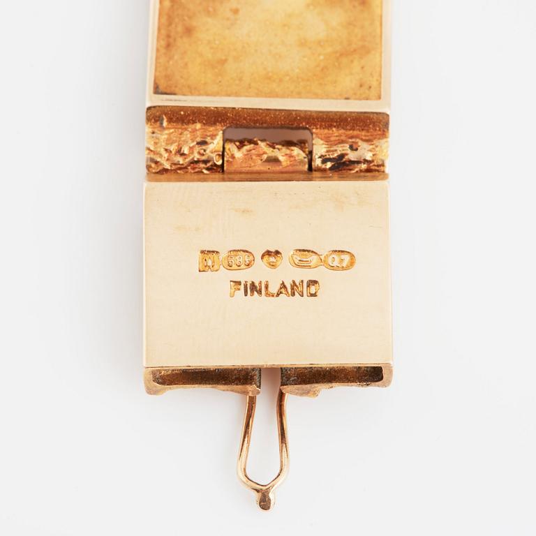 Björn Weckström, a 14K gold bracelet, for Lapponia, Finland 1969.