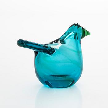 Oiva Toikka, Glass bird, "Flycatcher" signed Oiva Toikka Nuutajärvi Notsjö.