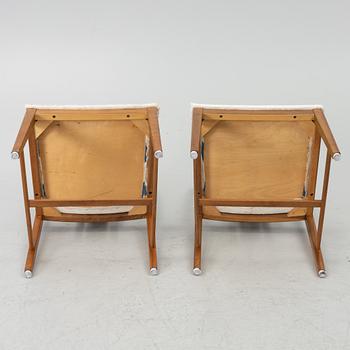 Linde Nilsson, dining table with eight chairs, Lammhult, second half of the 20th century.