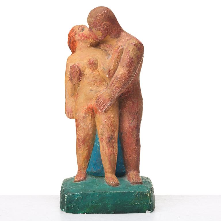 BROR HJORTH, sculpture, painted plaster, signed, numbered 1/10 and dated 1965.