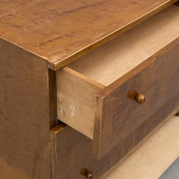 A birch veneered Swedish Grace chest of drawers, 1920's.