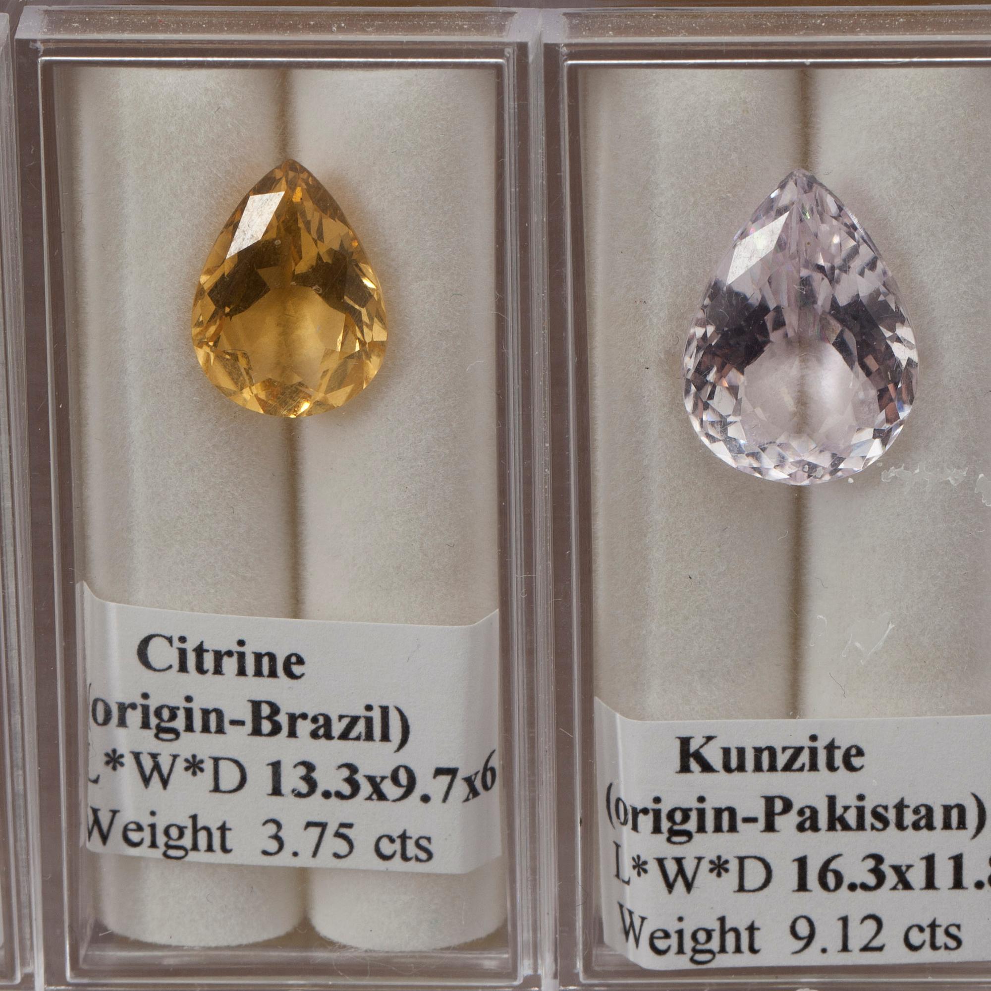 ÄDELSTENSSAMLING, 14 st.