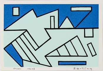 Olle Baertling · OLLE BAERTLING, färgserigrafi, 1950-68, signerad och numrerad 284/300.