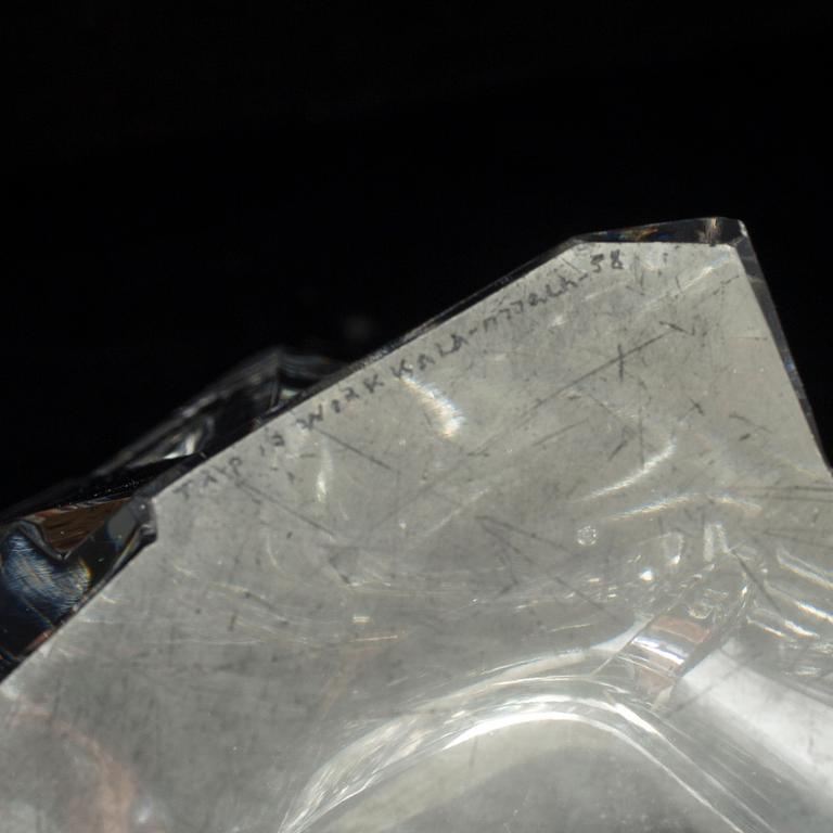 A glass bowl by Tapio Wirkkala for Iitala, 1958.