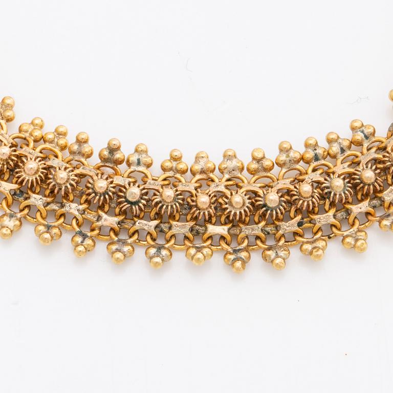 BRACELET 14K gold, 16,8 g, approx 19 x 1 cm.